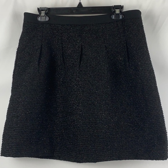 LOFT | Black Sparkly Skirt | Women’s Mini Skirt | Size 8 - Picture 1 of 6